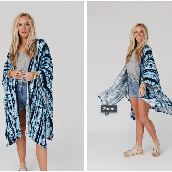 Three Bird Nest - Wild and Free Kimono NWT Size S/M - Picture 2 of 5